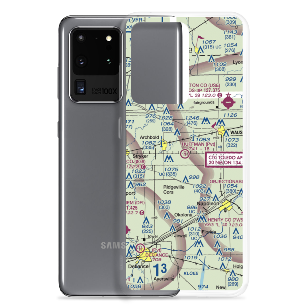 Huffman Farm Airport (4OH8) VFR Sectional Samsung Case Samsung Galaxy S20 Ultra model shown