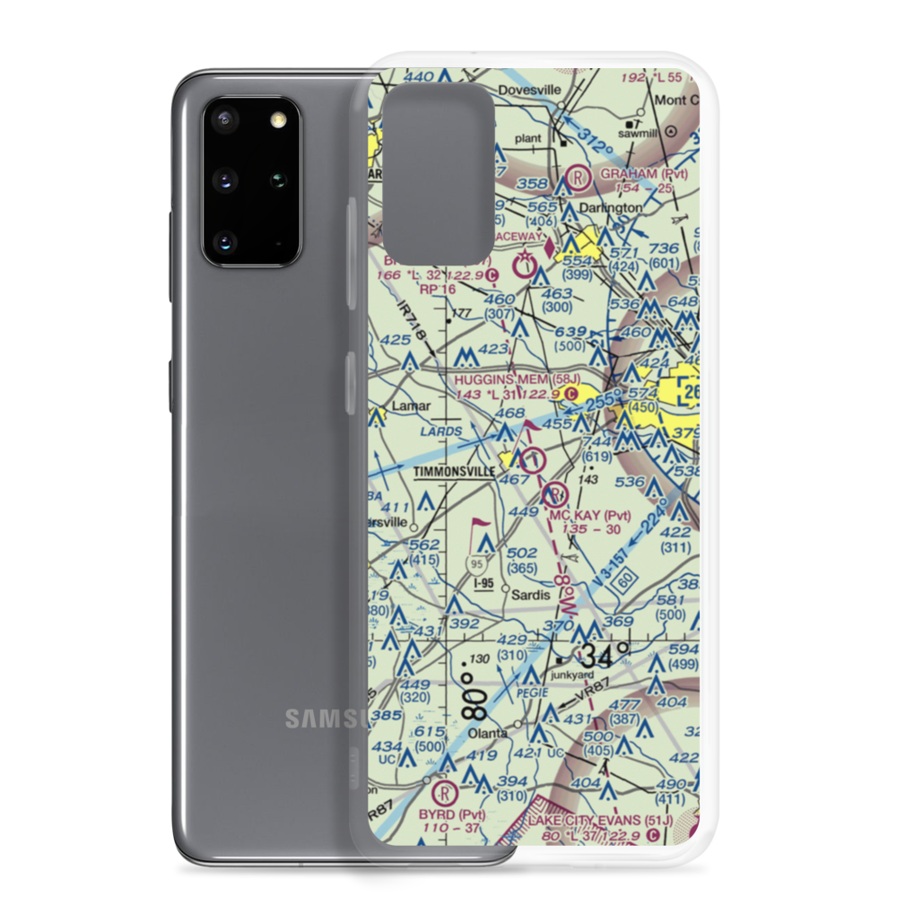 Huggins Memorial Airport (58J) VFR Sectional Samsung Case Samsung Galaxy S20 Plus model shown