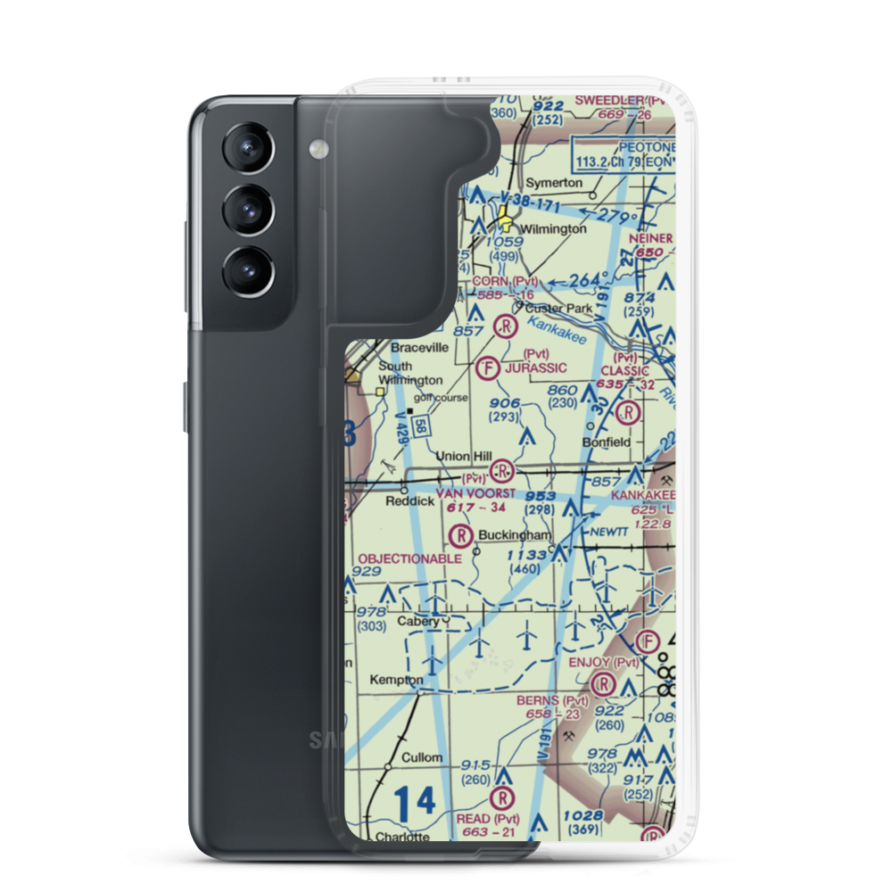 Hugh Van Voorst Airport (5LL8) VFR Sectional Samsung Case Samsung Galaxy S21 model shown
