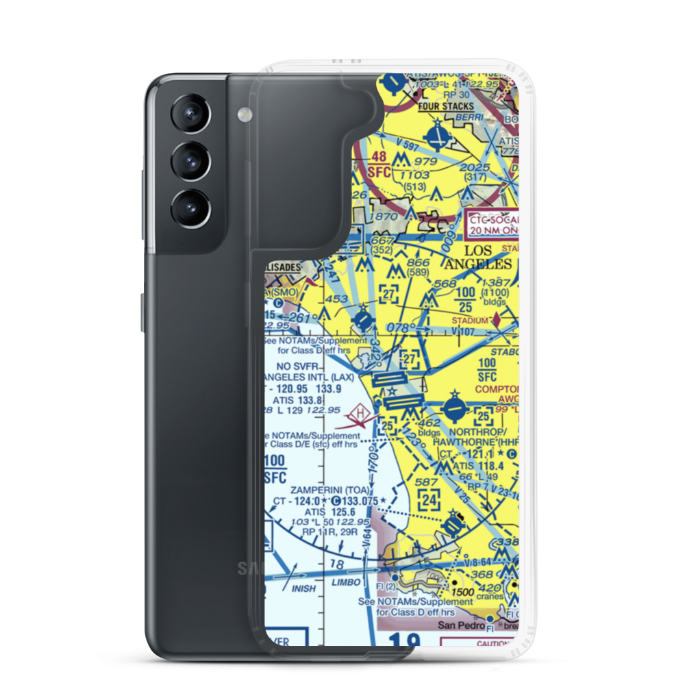 Hughes Airport (CVR) VFR Sectional Samsung Case Samsung Galaxy S21 model shown