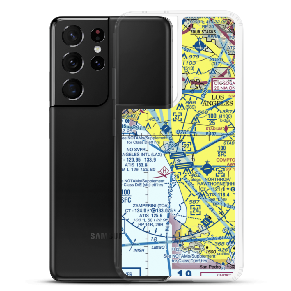 Hughes Airport (CVR) VFR Sectional Samsung Case Samsung Galaxy S21 Ultra model shown