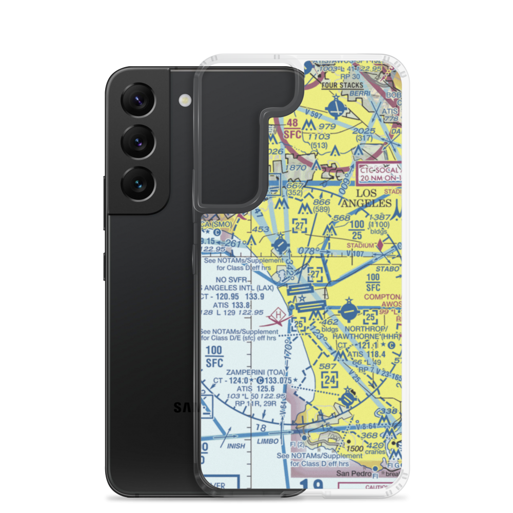 Hughes Airport (CVR) VFR Sectional Samsung Case Samsung Galaxy S22 model shown