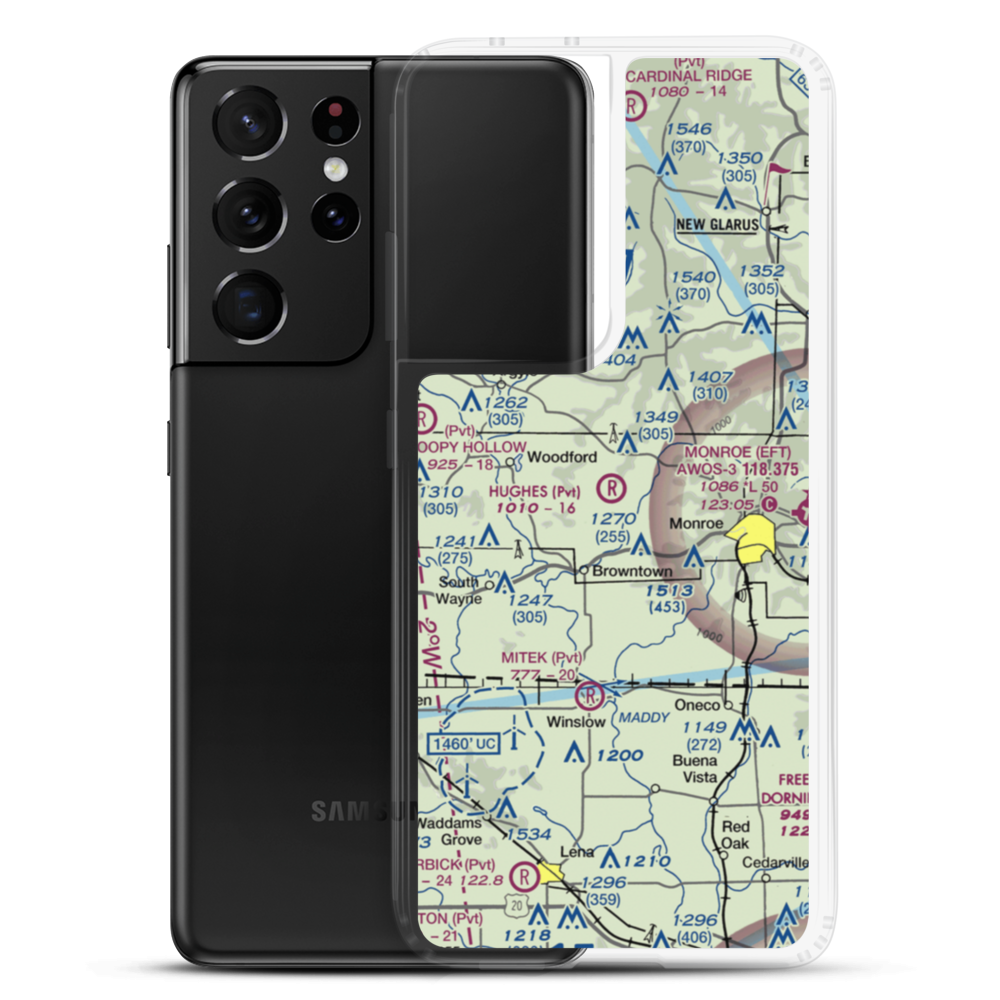 Hughes Airport (WS96) VFR Sectional Samsung Case Samsung Galaxy S21 Ultra model shown