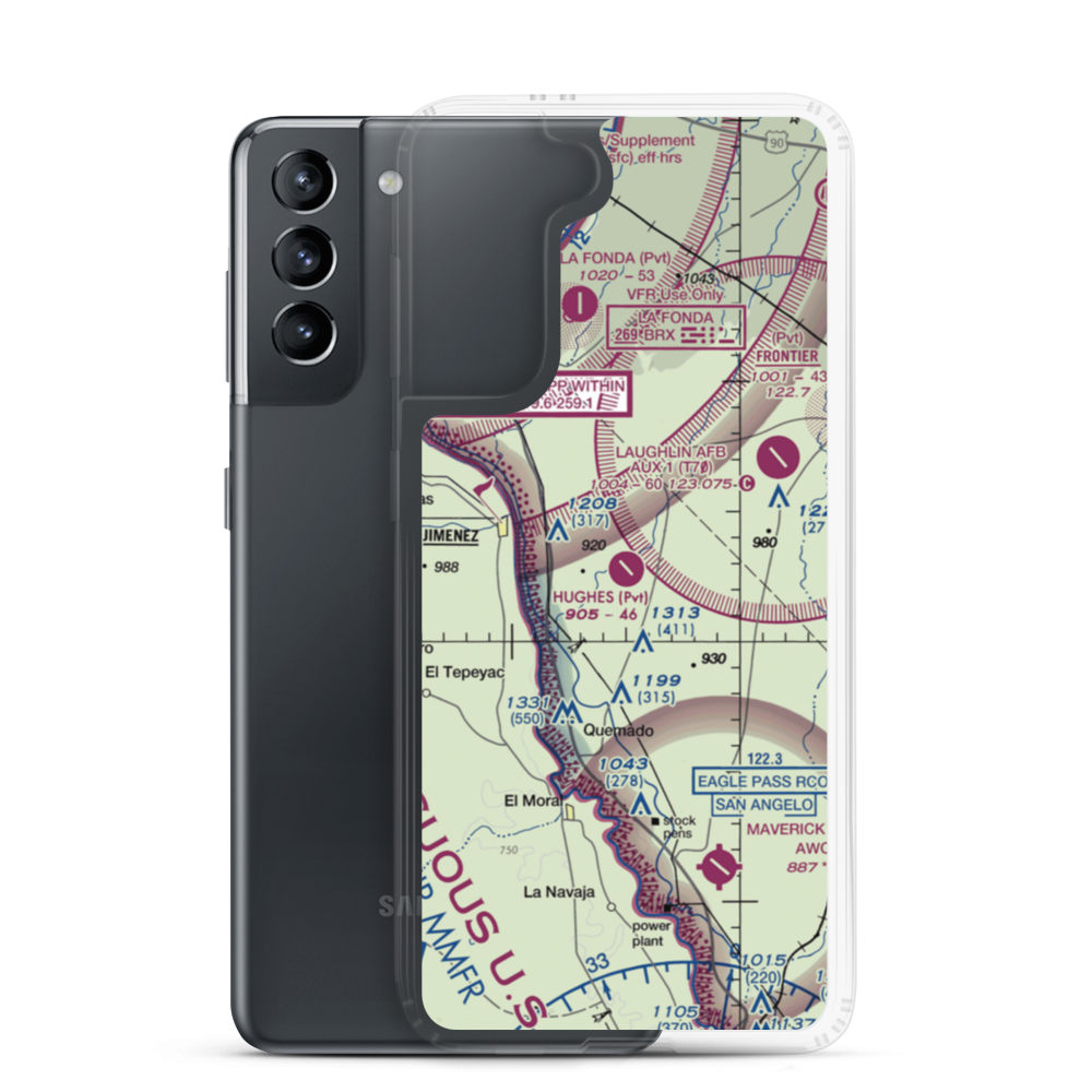 Hughes Ranch Airport (50XS) VFR Sectional Samsung Case Samsung Galaxy S21 model shown