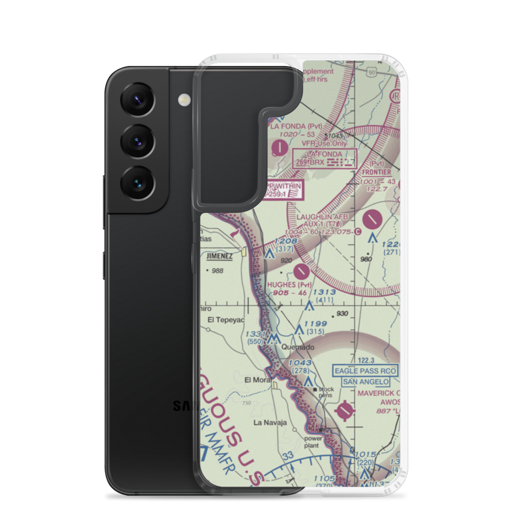 Hughes Ranch Airport (50XS) VFR Sectional Samsung Case Samsung Galaxy S22 model shown