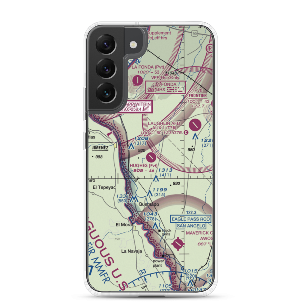 Hughes Ranch Airport (50XS) VFR Sectional Samsung Case Samsung Galaxy S22 Plus model shown
