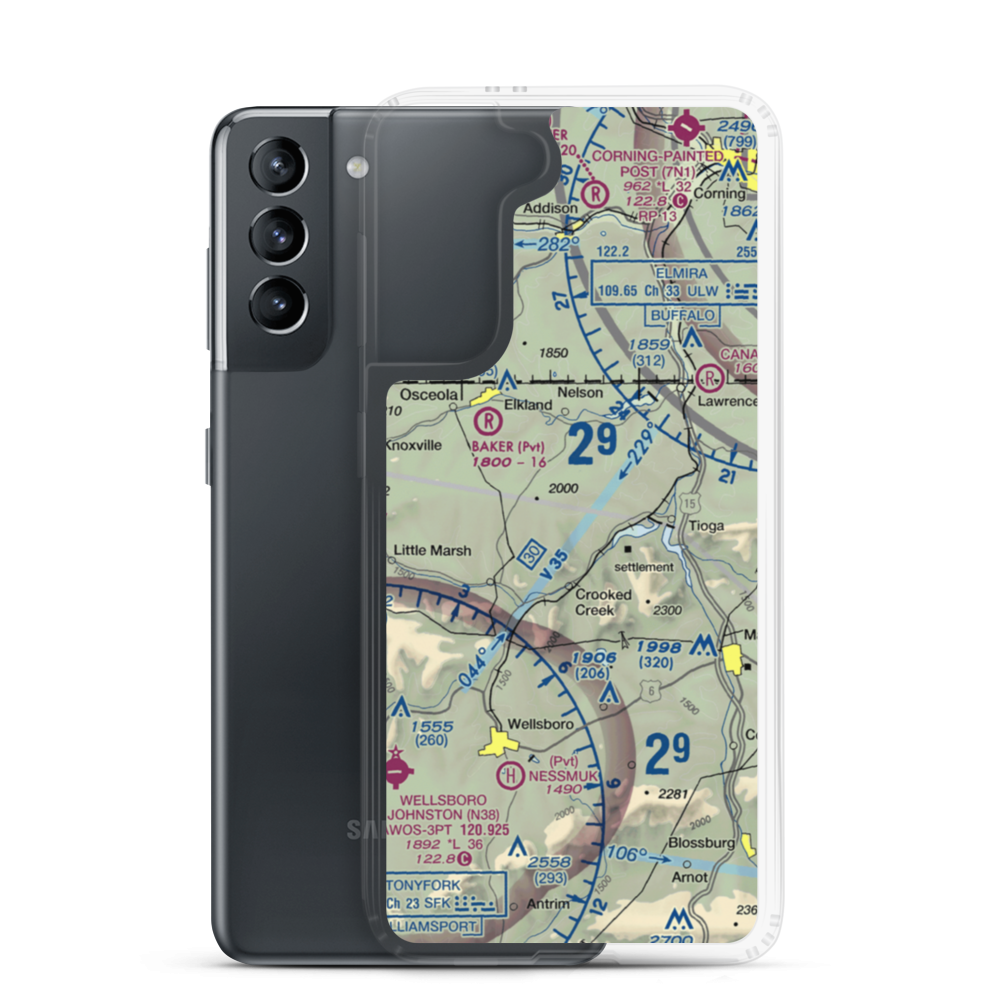 Hughes Ultralightport (02PS) VFR Sectional Samsung Case Samsung Galaxy S21 model shown