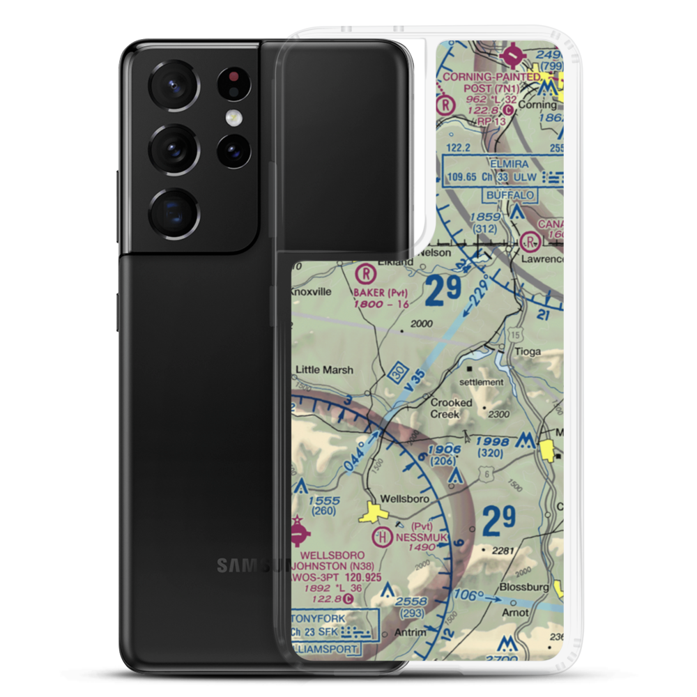 Hughes Ultralightport (02PS) VFR Sectional Samsung Case Samsung Galaxy S21 Ultra model shown