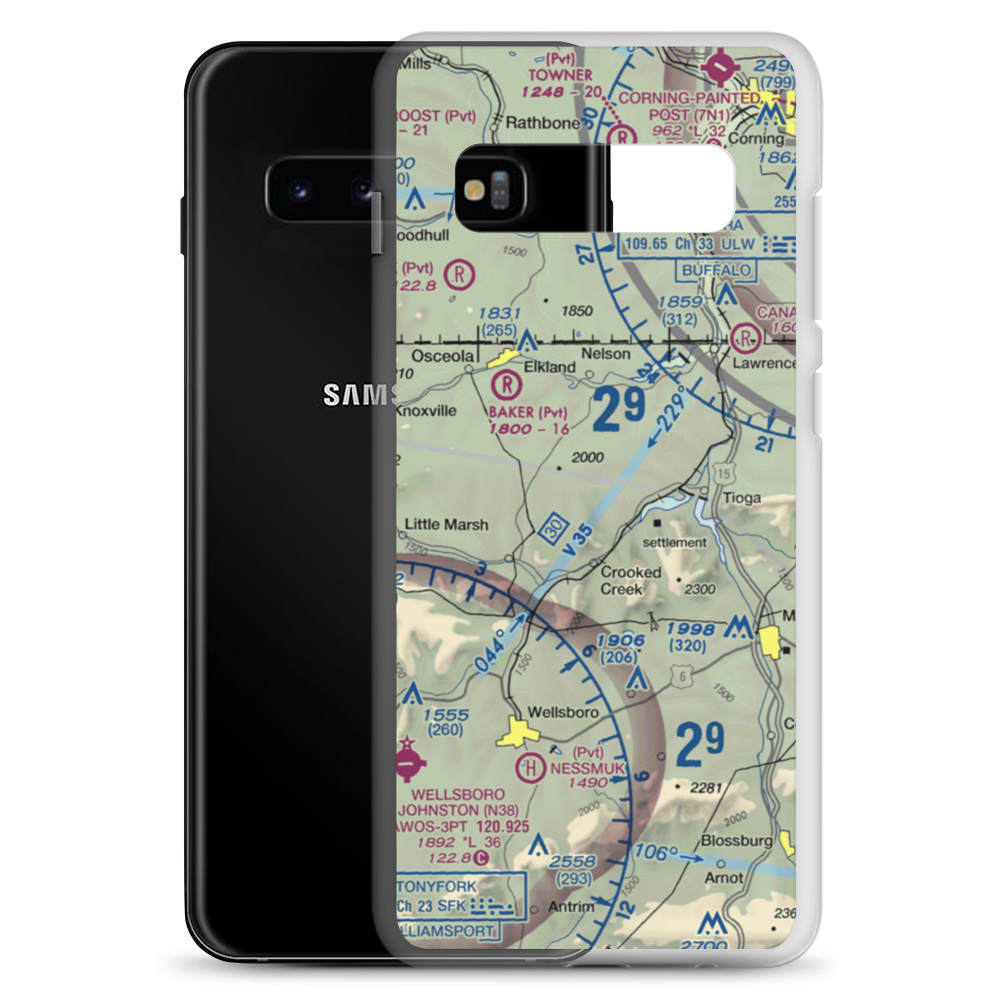 Hughes Ultralightport (02PS) VFR Sectional Samsung Case Samsung Galaxy S10+ model shown