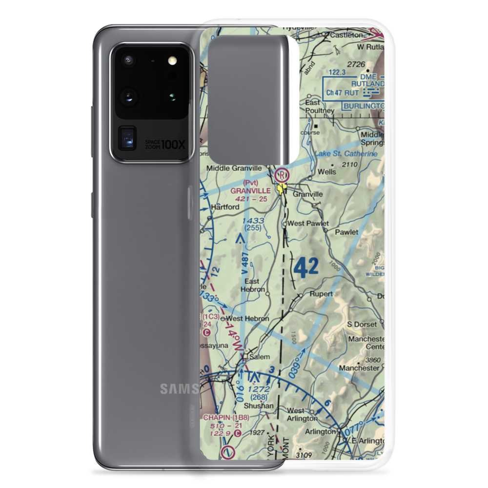 Hulett Landing Strip (VT60) VFR Sectional Samsung Case Samsung Galaxy S20 Ultra model shown
