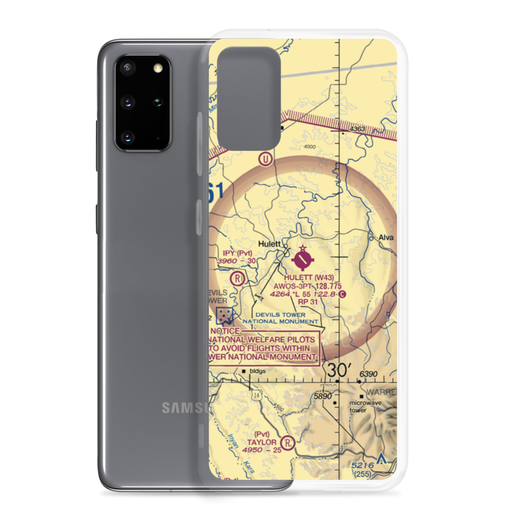 Hulett Municipal Airport (W43) VFR Sectional Samsung Case Samsung Galaxy S20 Plus model shown