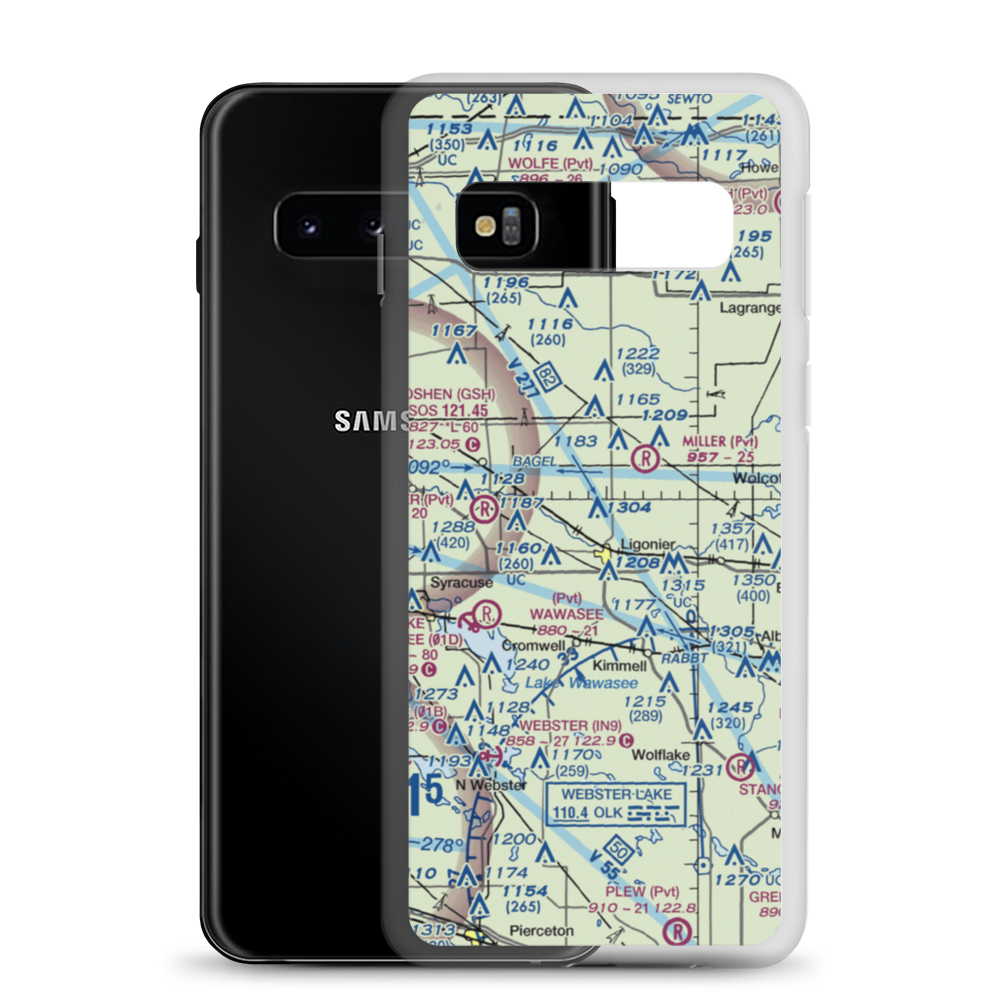 Hull Airport (II51) VFR Sectional Samsung Case Samsung Galaxy S10 model shown