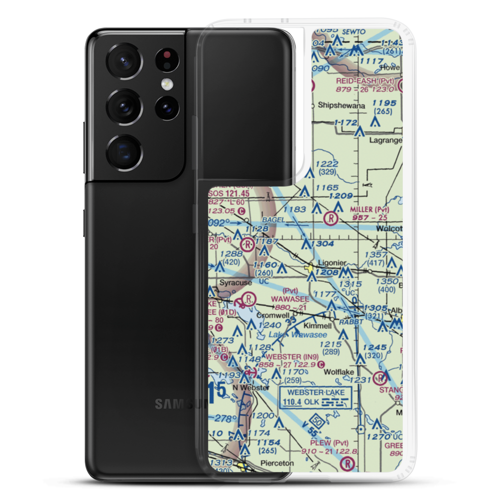 Hull Airport (II51) VFR Sectional Samsung Case Samsung Galaxy S21 Ultra model shown