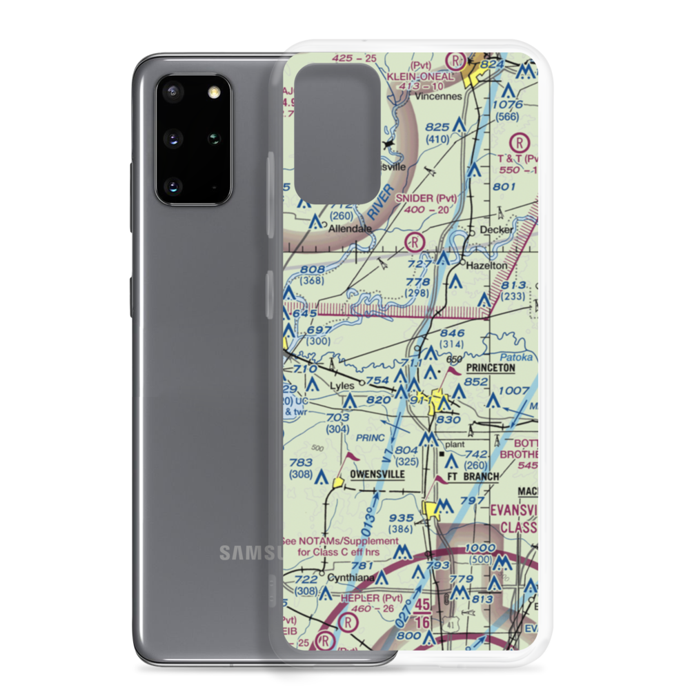 Hull Airport (IN30) VFR Sectional Samsung Case Samsung Galaxy S20 Plus model shown