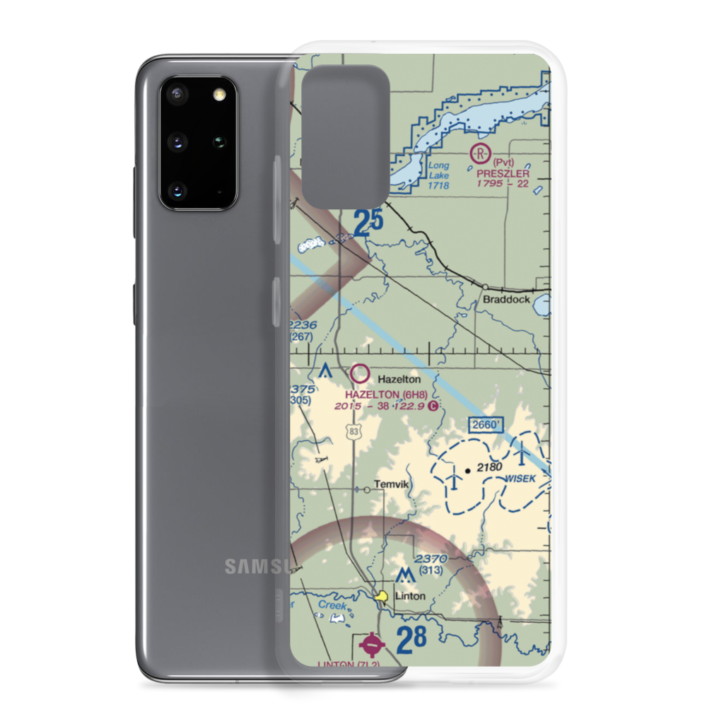 Humann Private Airstrip (ND85) VFR Sectional Samsung Case Samsung Galaxy S20 Plus model shown