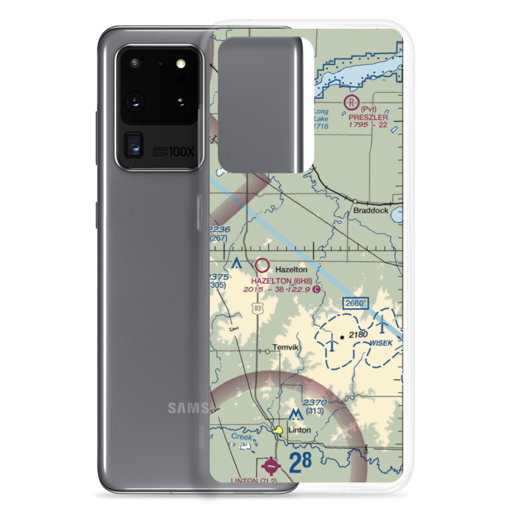 Humann Private Airstrip (ND85) VFR Sectional Samsung Case Samsung Galaxy S20 Ultra model shown