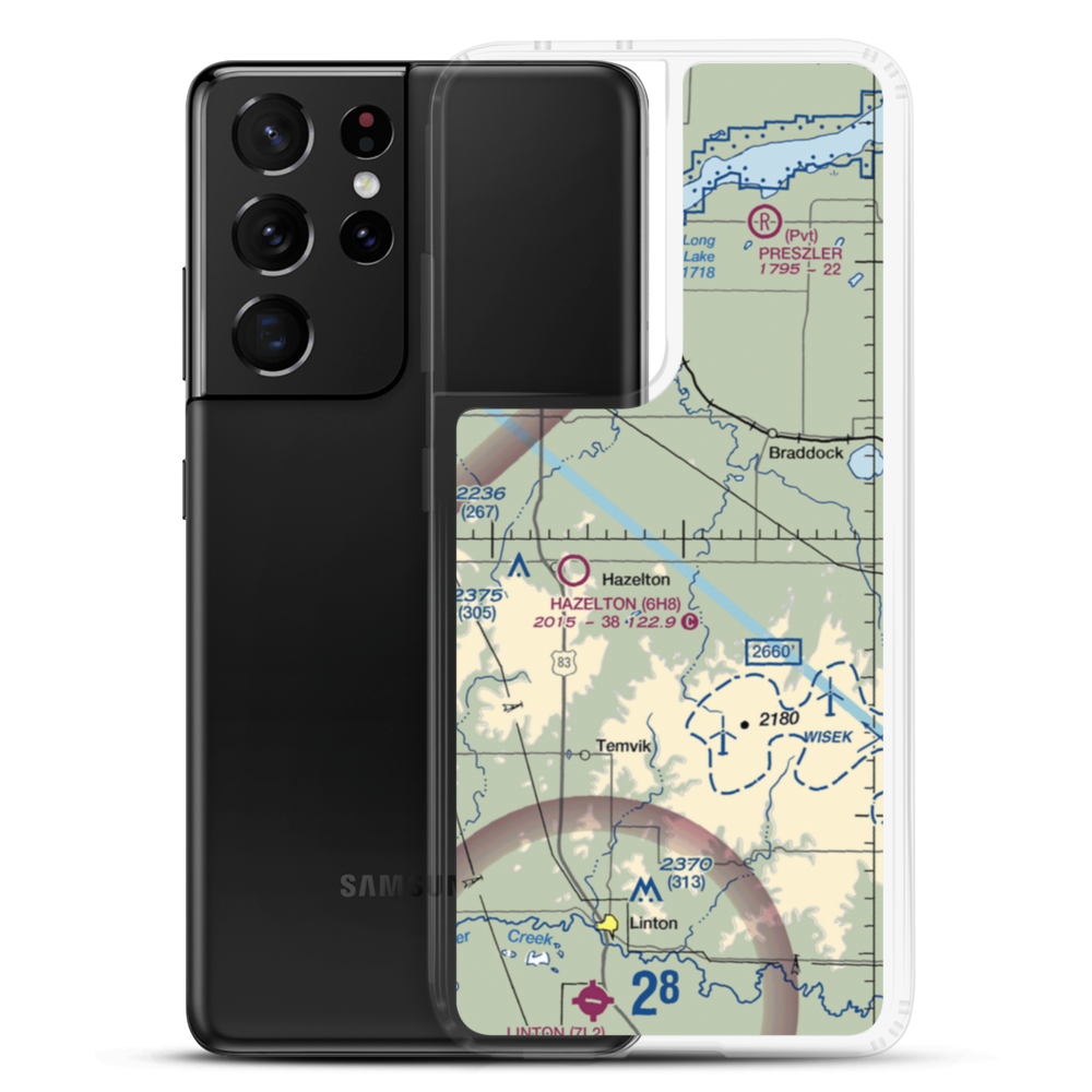 Humann Private Airstrip (ND85) VFR Sectional Samsung Case Samsung Galaxy S21 Ultra model shown