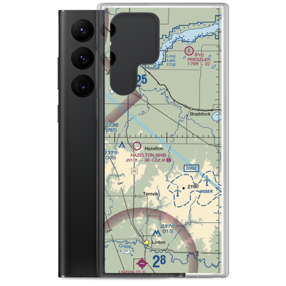 Humann Private Airstrip (ND85) VFR Sectional Samsung Case Samsung Galaxy S22 Ultra model shown