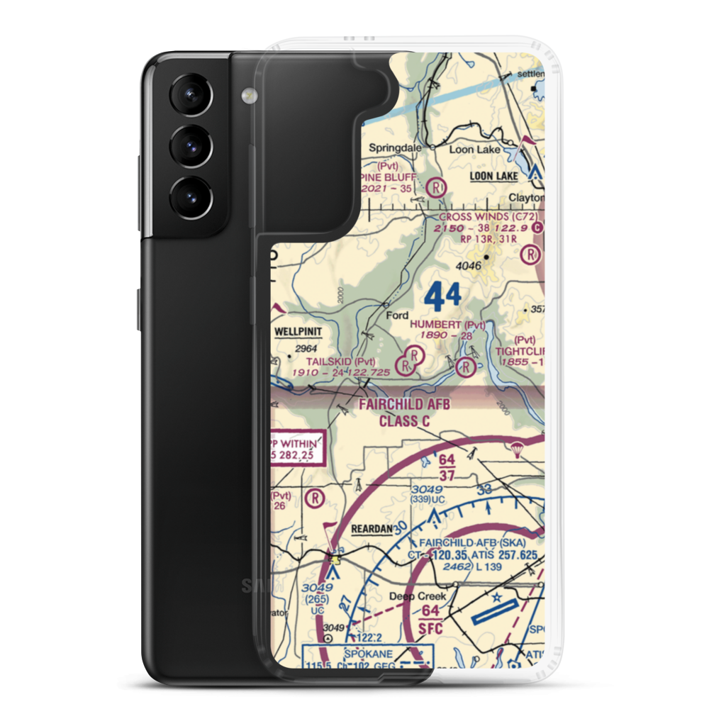 Humbert Airport (7WA4) VFR Sectional Samsung Case Samsung Galaxy S21 Plus model shown