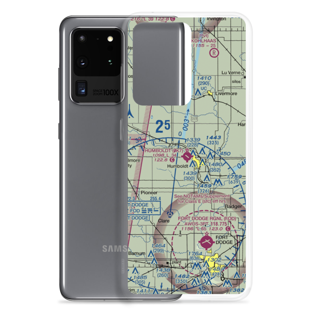 Humboldt Municipal Airport (0K7) VFR Sectional Samsung Case Samsung Galaxy S20 Ultra model shown