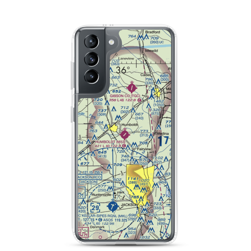 Humboldt Municipal Airport (M53) VFR Sectional Samsung Case Samsung Galaxy S21 model shown