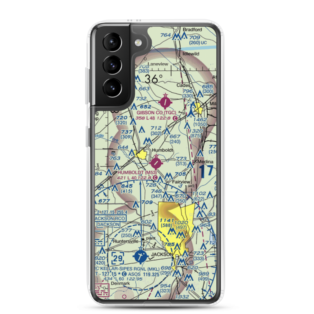 Humboldt Municipal Airport (M53) VFR Sectional Samsung Case Samsung Galaxy S21 Plus model shown