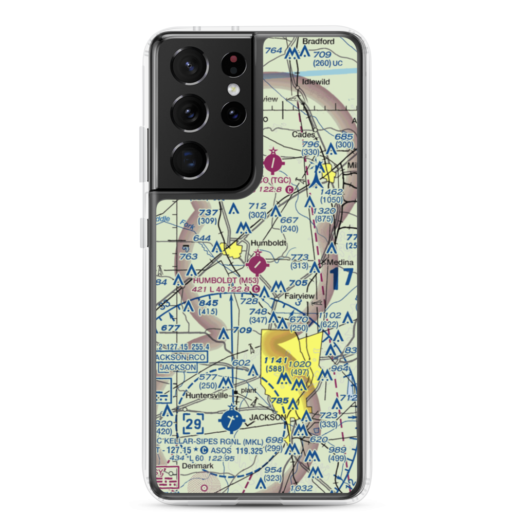 Humboldt Municipal Airport (M53) VFR Sectional Samsung Case Samsung Galaxy S21 Ultra model shown
