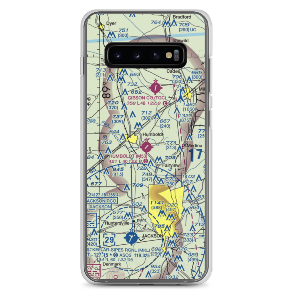 Humboldt Municipal Airport (M53) VFR Sectional Samsung Case Samsung Galaxy S10+ model shown