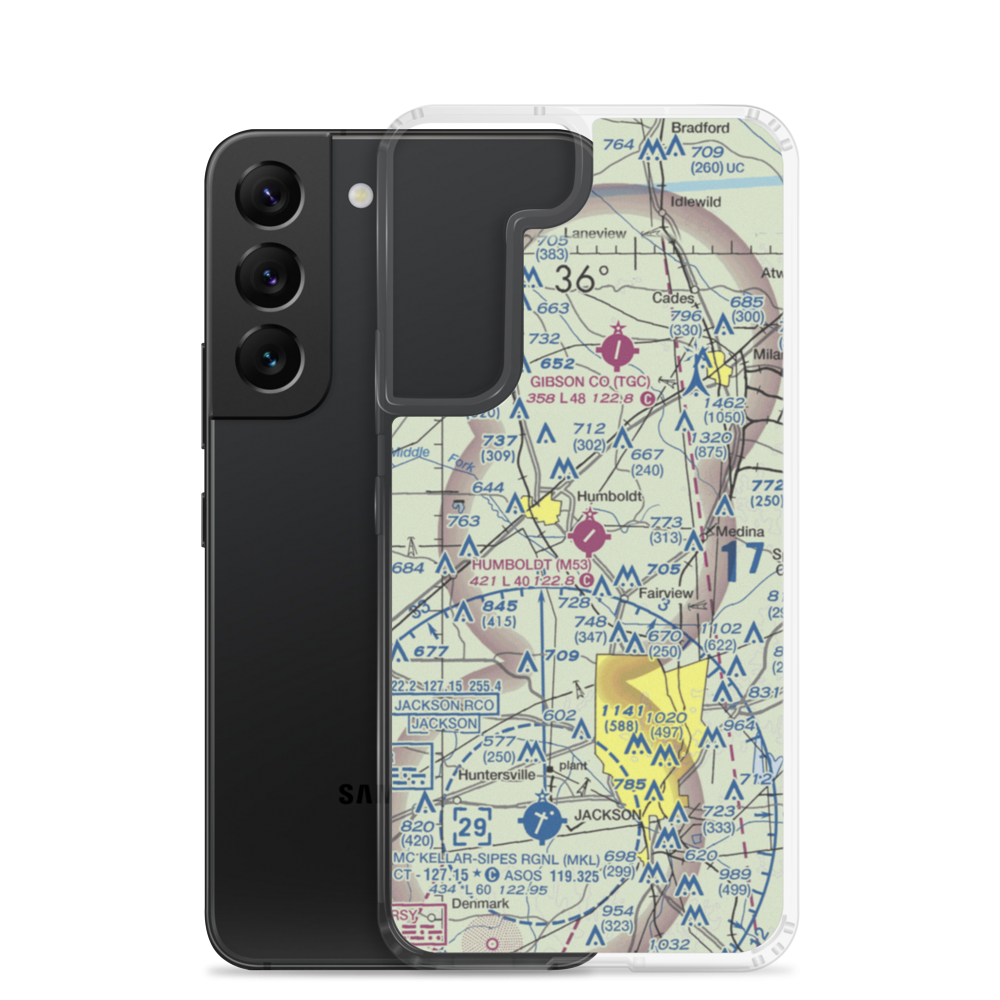 Humboldt Municipal Airport (M53) VFR Sectional Samsung Case Samsung Galaxy S22 model shown