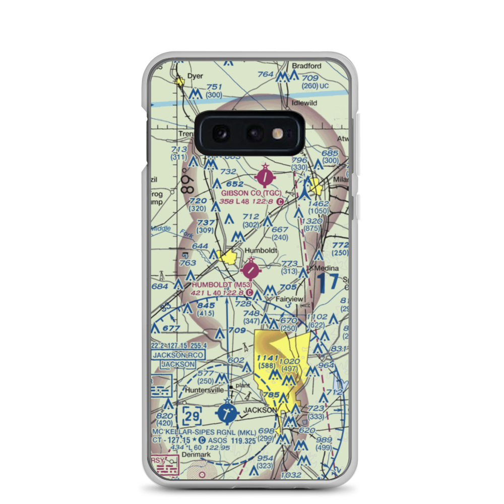 Humboldt Municipal Airport (M53) VFR Sectional Samsung Case Samsung Galaxy S10e model shown
