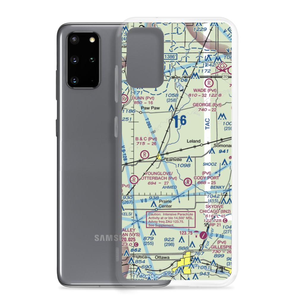 Humm Airport (06IL) VFR Sectional Samsung Case Samsung Galaxy S20 Plus model shown