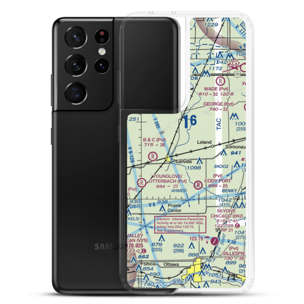 Humm Airport (06IL) VFR Sectional Samsung Case Samsung Galaxy S21 Ultra model shown