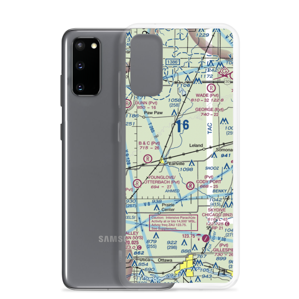Humm Airport (06IL) VFR Sectional Samsung Case Samsung Galaxy S20 model shown