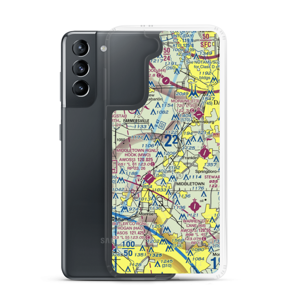 Hummel Airport (OH64) VFR Sectional Samsung Case Samsung Galaxy S21 model shown