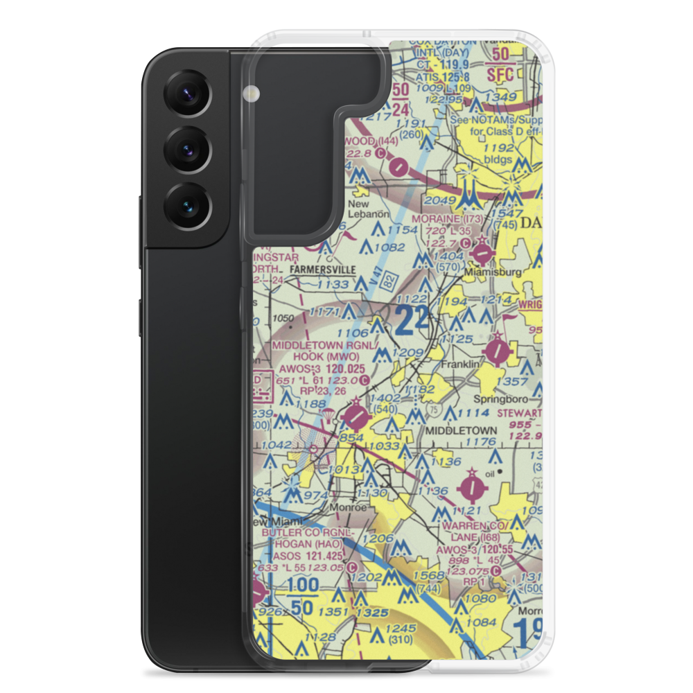 Hummel Airport (OH64) VFR Sectional Samsung Case Samsung Galaxy S22 Plus model shown