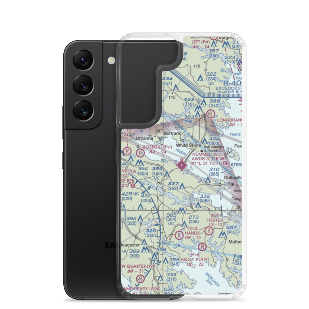 Hummel Field (W75) VFR Sectional Samsung Case Samsung Galaxy S22 model shown