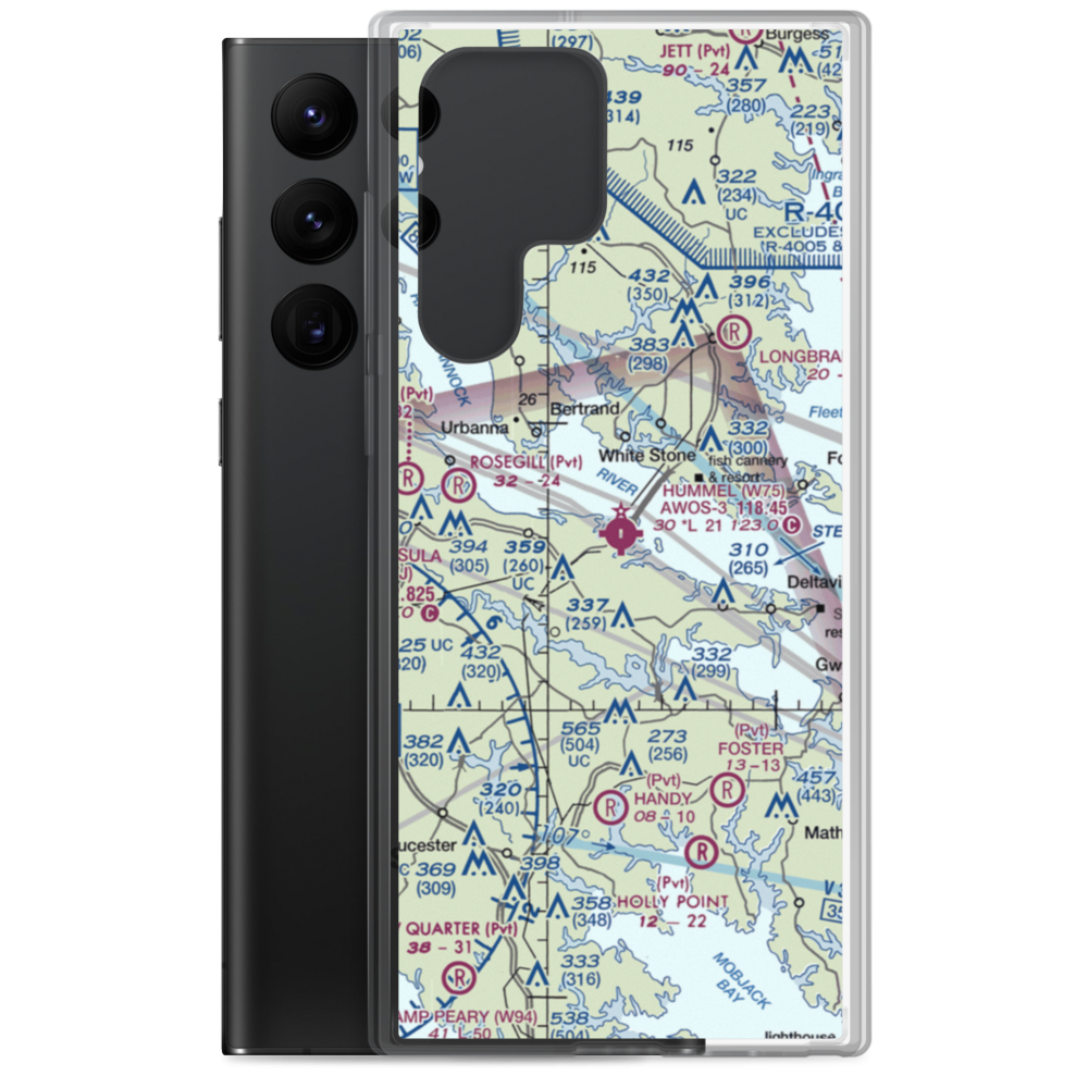 Hummel Field (W75) VFR Sectional Samsung Case Samsung Galaxy S22 Ultra model shown