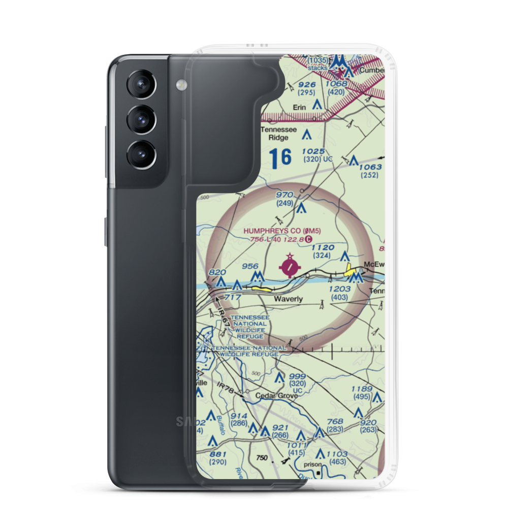Humphreys County Airport (0M5) VFR Sectional Samsung Case Samsung Galaxy S21 model shown