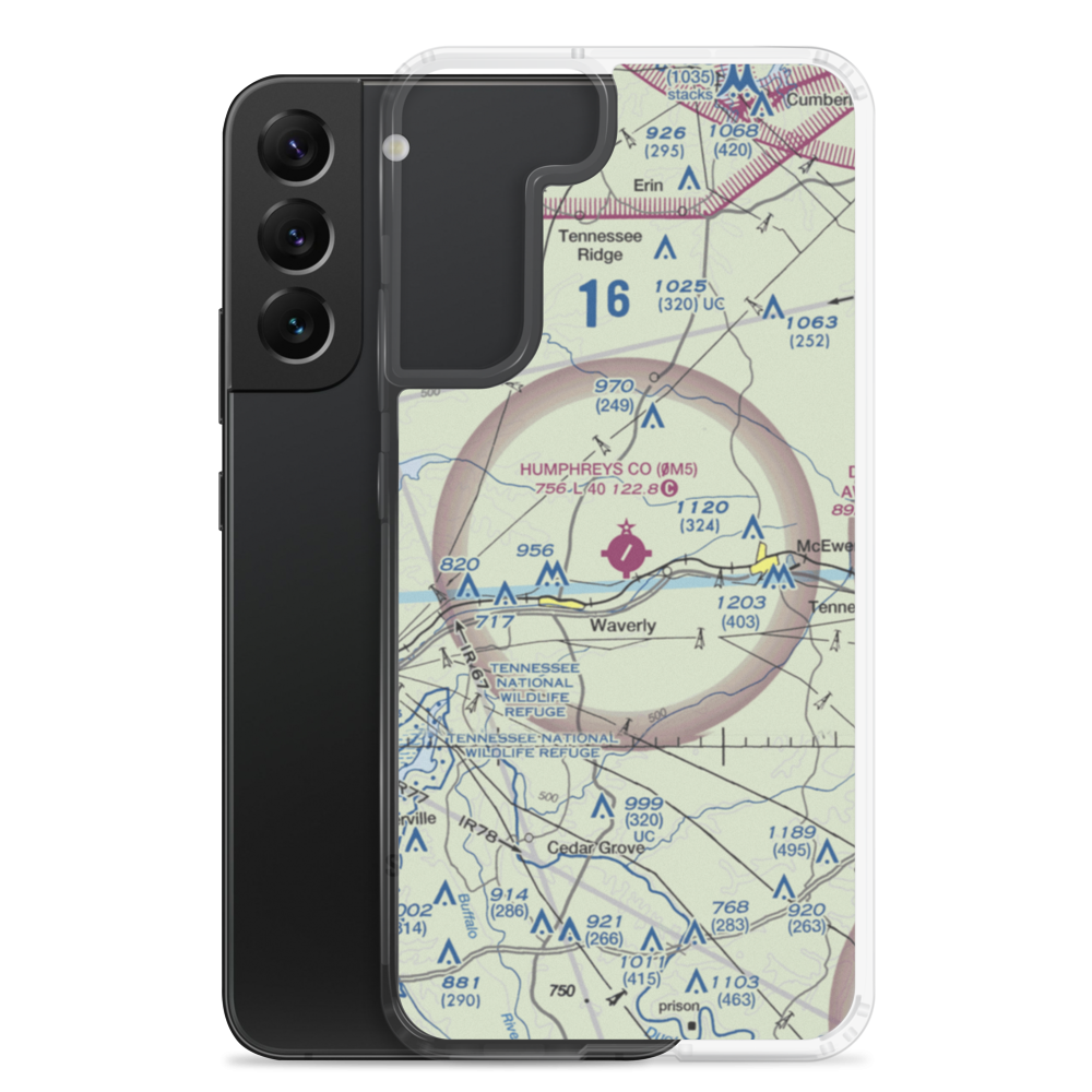 Humphreys County Airport (0M5) VFR Sectional Samsung Case Samsung Galaxy S22 Plus model shown