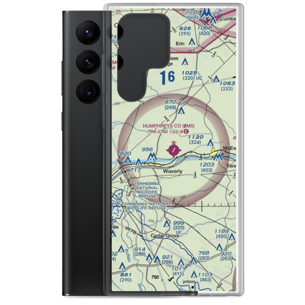 Humphreys County Airport (0M5) VFR Sectional Samsung Case Samsung Galaxy S22 Ultra model shown