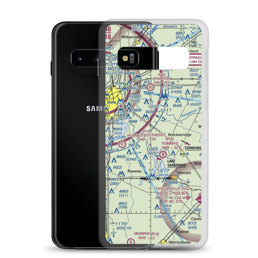 Hundley Airport (8LL3) VFR Sectional Samsung Case Samsung Galaxy S10 model shown