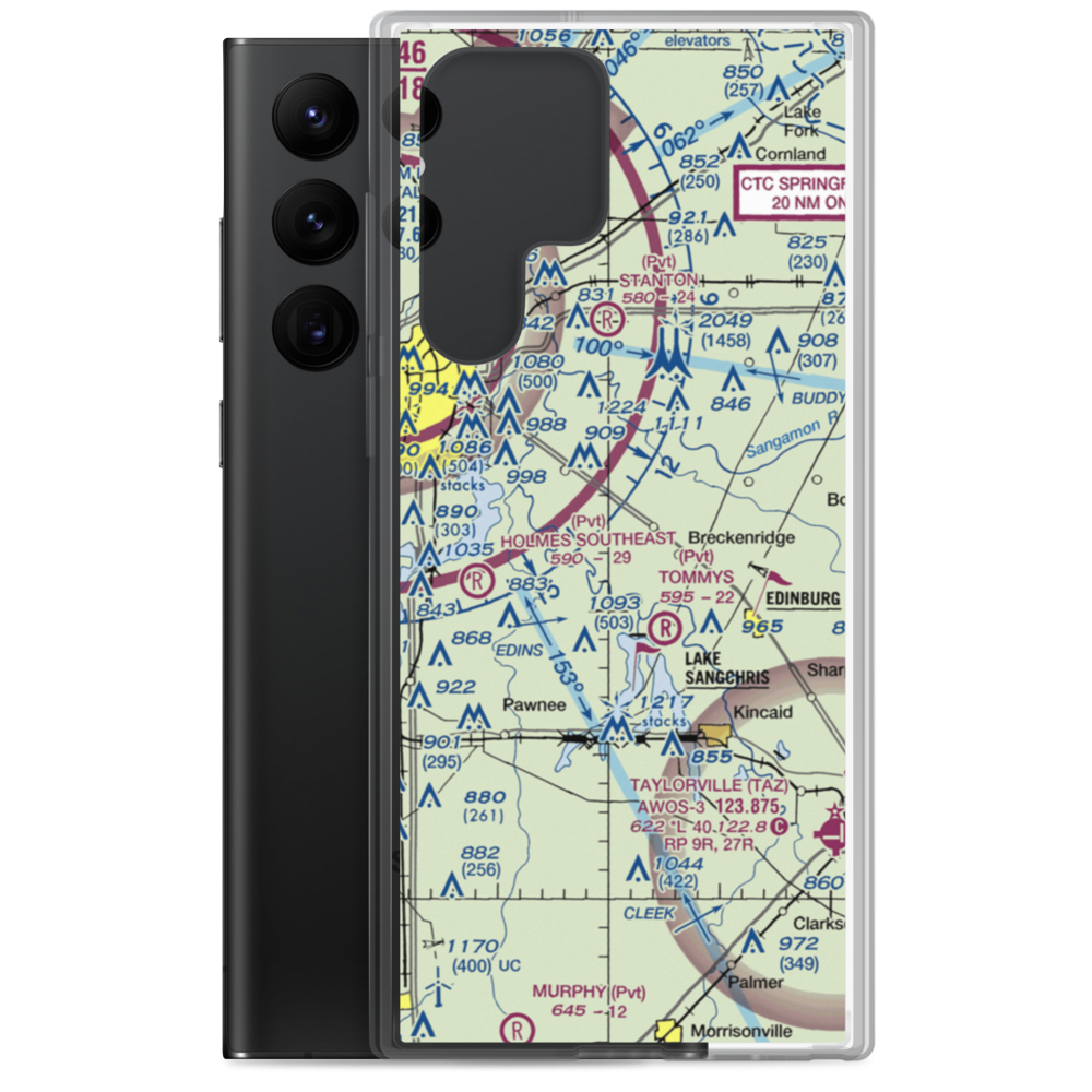 Hundley Airport (8LL3) VFR Sectional Samsung Case Samsung Galaxy S22 Ultra model shown