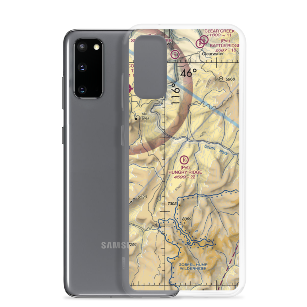 Hungry Ridge Ranch Airport (37ID) VFR Sectional Samsung Case Samsung Galaxy S20 model shown