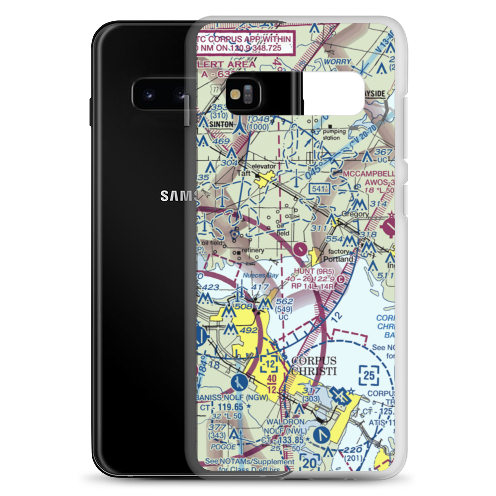 Hunt Airport (9R5) VFR Sectional Samsung Case Samsung Galaxy S10+ model shown