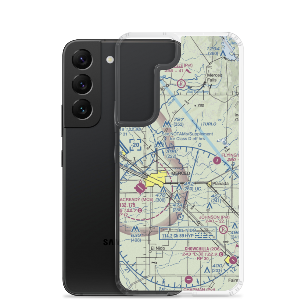 Hunt Farms Airport (15CL) VFR Sectional Samsung Case Samsung Galaxy S22 model shown