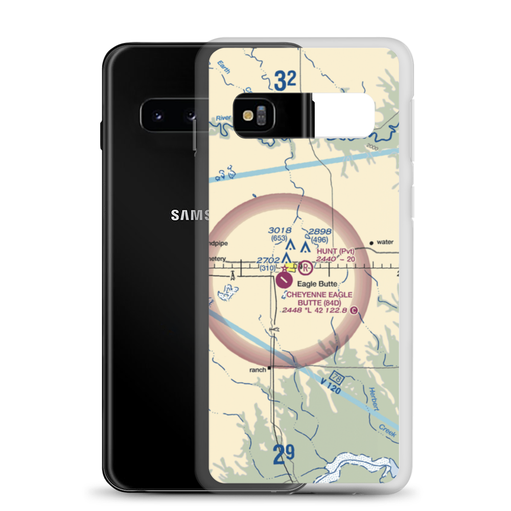 Hunt Field (SD47) VFR Sectional Samsung Case Samsung Galaxy S10 model shown