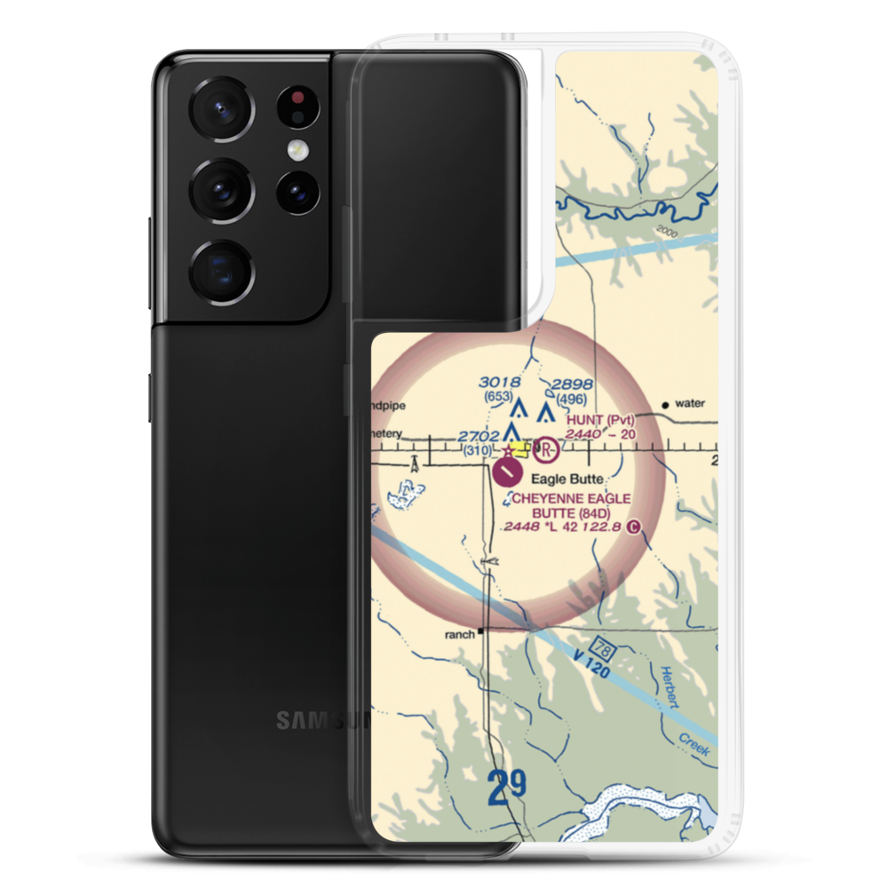 Hunt Field (SD47) VFR Sectional Samsung Case Samsung Galaxy S21 Ultra model shown