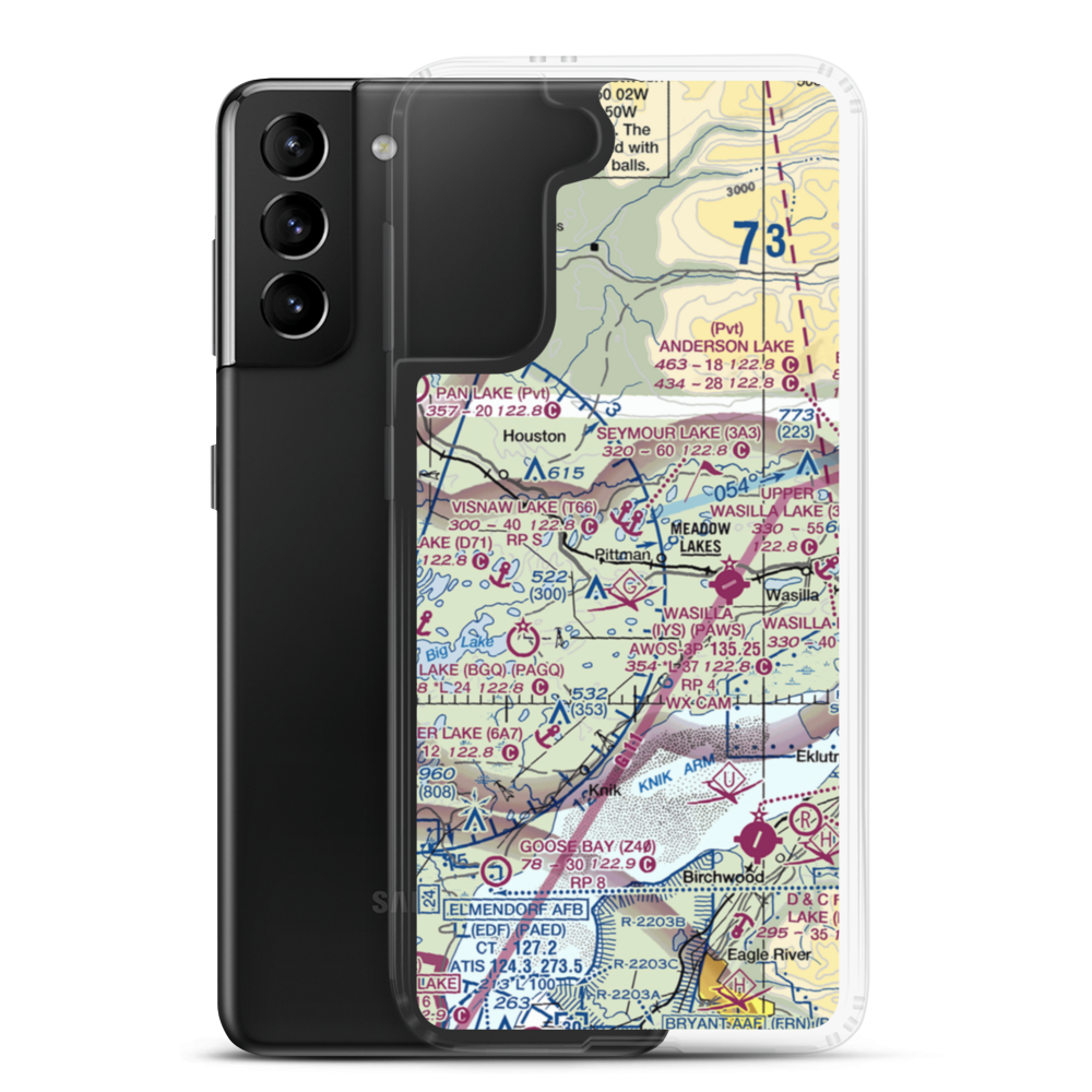 Hunt Strip (10AK) VFR Sectional Samsung Case Samsung Galaxy S21 Plus model shown