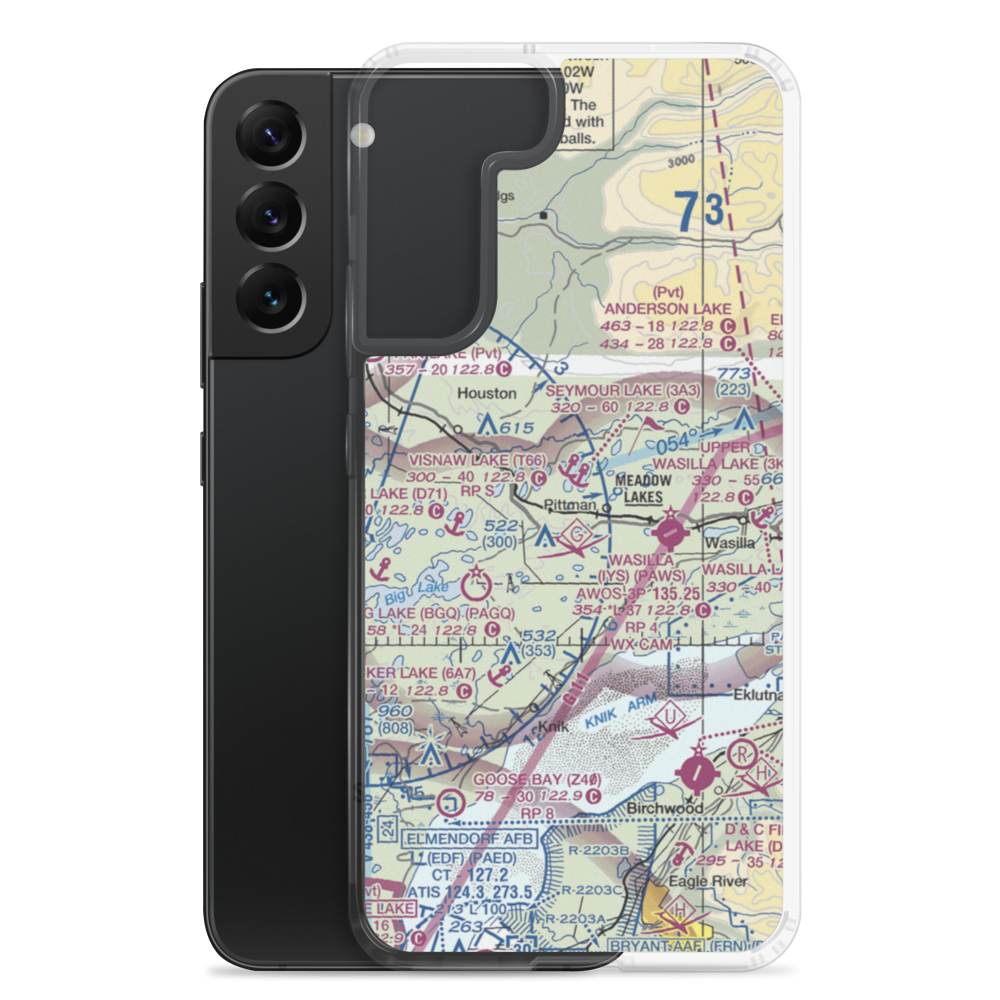 Hunt Strip (10AK) VFR Sectional Samsung Case Samsung Galaxy S22 Plus model shown