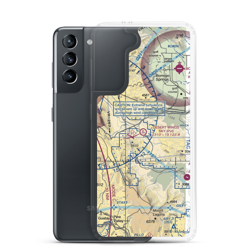 Hunt's Sky Ranch Airport (04CL) VFR Sectional Samsung Case Samsung Galaxy S21 model shown